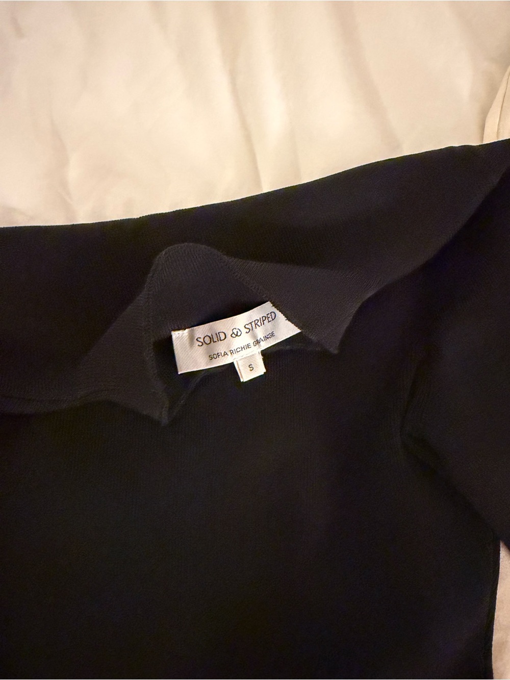 Solid & Striped Soglio Dress Ecru / Noir - Picture 5 of 6